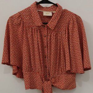 Anthropologie Maeve Batwing Blouse with Tie